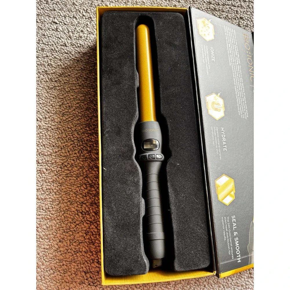 bio ionic gold pro 1 Inch Styling Iron Curling‎ Wand Brand New